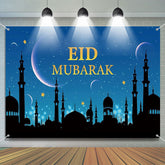 Lofaris Night Moon Shadow Palace Stars Eid Mubarak Backdrop